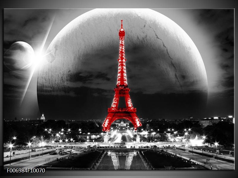Canvas Schilderij Parijs, Eiffeltoren | Zwart,
