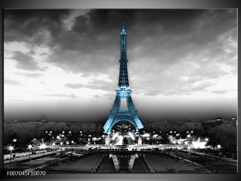 Canvas Schilderij Parijs, Eiffeltoren | Zwart,